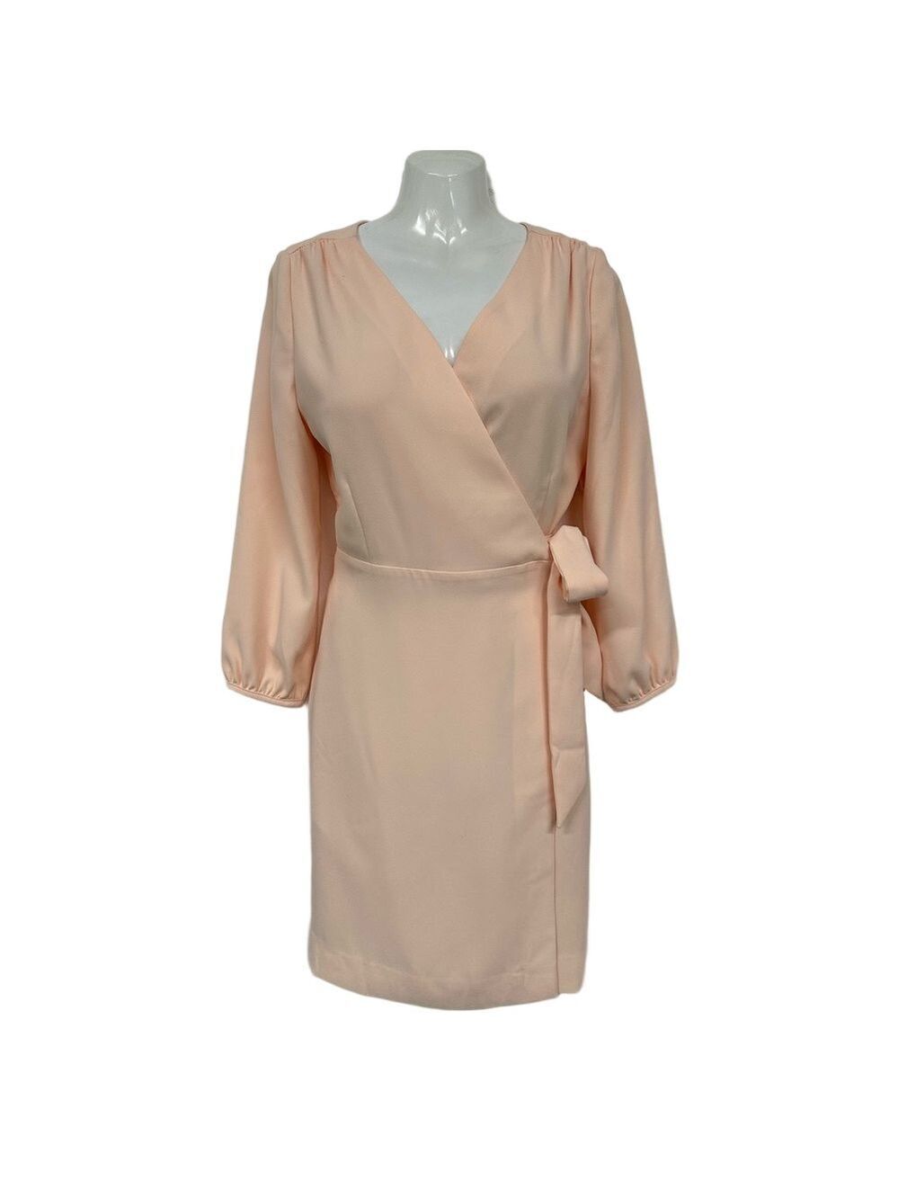 JCrew Wrap Dress Size 8 NWT Blush Pink Long Sleeve Brunch Wedding Guest Dress